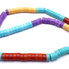 120 Colourful Rainbow Howlite Heishi Beads
