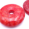 Huge Polished Red Jade Donut Bead - 55mm x 12mm