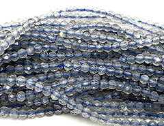 194 Faceted 2mm Rhino-Grey Labradorite Beads