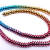 190 Dramatic Rainbow Graduated Hematite Rondelle Beads - Unusual!