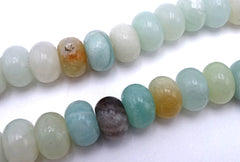 72 Mint-Green Mixed Amazonite  Rondelle Beads - 8mm x 5mm