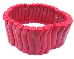 Chunky Fire-Engine Red Turquoise Bracelet