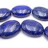 20 Large Deep Blue & Gold Lapis Oval Beads - 20mm x 15mm x 8mm