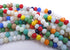 124 Colourful Rainbow Faceted Glass 4mm Beads