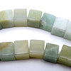 64 Enchanting 6mm Pistachio-Green  Natural Amazonite Cube Beads