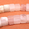 62 Fresh Baby Pink Flower  Agate Cube Beads - 6mm