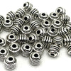 50 Striking Micro-Piston Shaped Tibetan Silver 5mm Bead Spacers