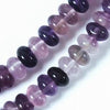 Purple Rainbow Fluorite Rondelle Bead String