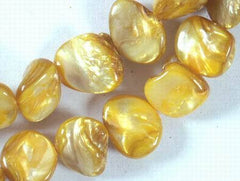 Large Shimmering Gold Mother-of-Pearl Nugget String