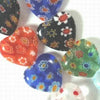 Colourful Hawiian Lampwork Heart Beads