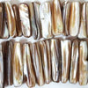Fantastic sheen Mother-of-Pearl Bead String -side-drill