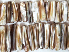 Fantastic sheen Mother-of-Pearl Bead String -side-drill