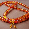 Long Chinese Amber Mala Necklace - large 15mm beads