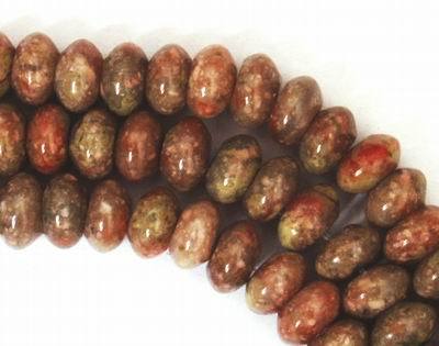 Unakite Rondelle Beads - for Love & Creativity