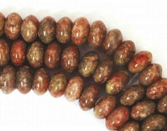 Unakite Rondelle Beads - for Love & Creativity