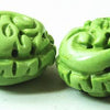Beautiful Carved Large Gaspeite Beads - Individually Cut