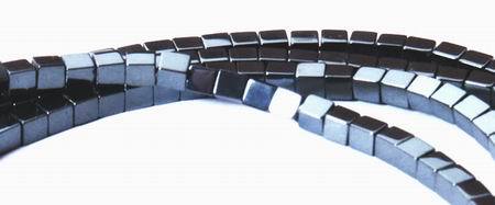 Small Sleek Hematite Cube Beads