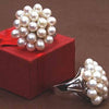 Lustrous 15-Pearl Ring - Unusual!