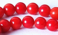 Fire Engine Red Coral Beads-3mm, 5.5mm or 6mm