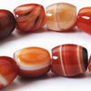 Jumbo Red Sardonyx Agate 16mm Barrel Beads - Heavy!