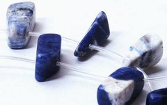 18 Large Blue Fancy Drop Sodalite Beads