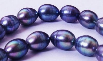 Beautiful Silver Black Potato Pearl String - 9mm