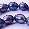 Beautiful Silver Black Potato Pearl String - 9mm