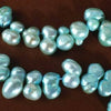 Unusual Siamese Aqua-Marine Biwa Pearls