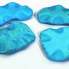 Huge Wavy Blue Turquoise Slab Beads - 2 Large