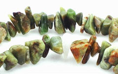 Long Green Opal Bead Chip String - 36 inches