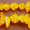 Snaffy Yellow Triangle Amber Beads