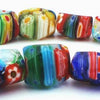 Colourful Millefiori Nugget Beads - Chunky!