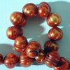 Vivid Copper-Colour 8mm Pearls
