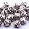50 Silver Orange Bead Spacers