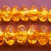 88 Snazzy Amber Rondelle Beads