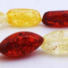 Luscious 3-Tone Amber Prism Beads