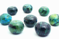Huge Azurite Chrysocolla Rondelle Beads