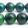 Large Deep Forest Green Azurite Chrysocolla Beads - 6mm, 8mm or 10mm