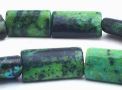 Striking Azurite Chrysocolla Rectangle Beads