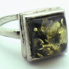 Unusual Green Amber Ring