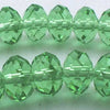 36 Sparkling FAC Peridot-Green Diamond Crystal Rondelles