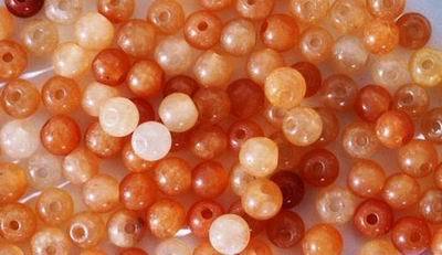 100 Cheerful Orange Jade Beads - 4mm, 6mm or 8mm