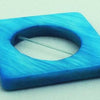 12 Turquoise Blue Square Mother of Pearl Frame Beads