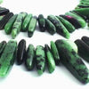 Enticing Ruby Zoisite Icicle Spike Beads - Unusual!