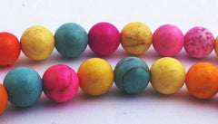 Colourful Rainbow Turquoise 6mm Beads