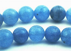 Large Sky-Blue Aquamarine Quartz Beads - 10mm or 12mm