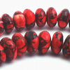 94 Sinful Red Turquoise Rondelle Beads