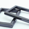 3 Large Unusual Hematite Frame Beads - 41mm