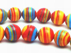 Dramatic Striped Summer Rainbow Calsilica - 4mm, 6mm, 8mm & 12mm