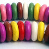Summer Rainbow Turquoise Rondelle Disc Beads -  6mm or 10mm